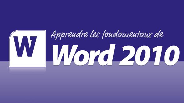 Apprendre Word 2010