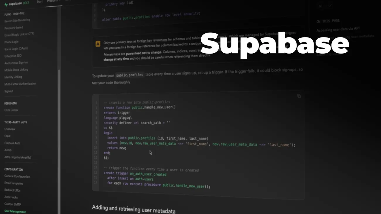 Utiliser Supabase en tant que backend pour son projet no-code | Elephorm