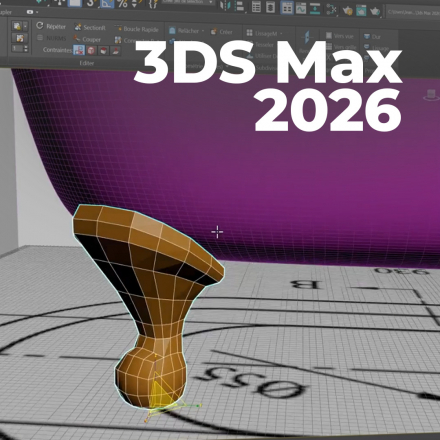 Les Fondamentaux de 3dsMax 2026 - Atelier complet de design d'une salle de bain (image de couverture format carré)
