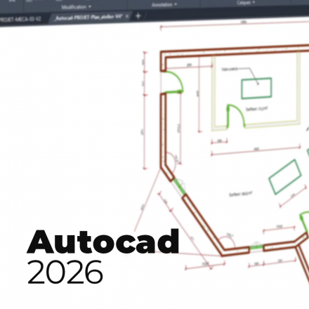 AUTOCAD 2026 - Les fondamentaux (image de couverture format carré)