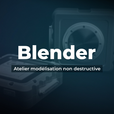 Blender - Atelier modélisation non destructive (image de couverture format carré)