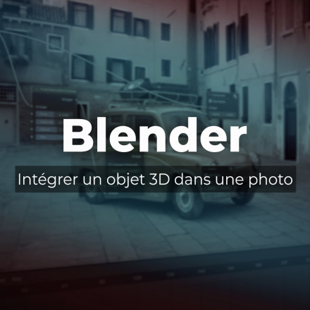 Blender - Intégrer un objet 3D dans une photo (image de couverture format carré)