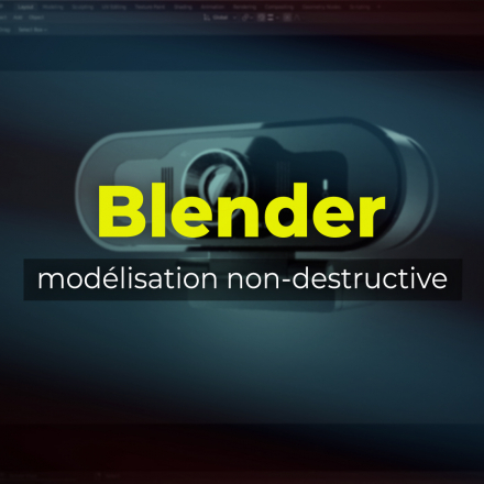 Modélisation non-destructive avec Blender 4,2 (image de couverture format carré)