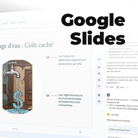Créer des présentations professionnelles avec avec Gemini dans Google Slides (image de couverture format carré)