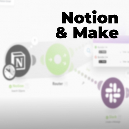 Notion et Make - Automatiser la gestion de ses tâches (image de couverture format carré)