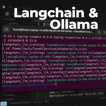 Maîtriser Langchain & Ollama en local : Construire une IA souveraine avec RAG (image de couverture format carré)