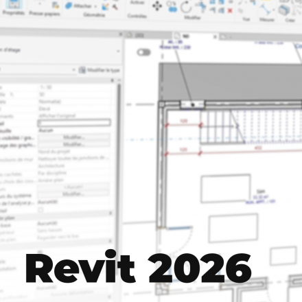 Revit 2026 - Éléments 2D et gestion de projet (image de couverture format carré)
