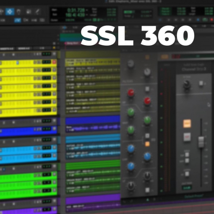 SSL 360 pour le mixage audio (image de couverture format carré)