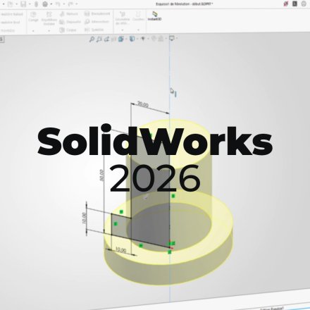 Maîtriser SolidWorks 2026 - les fondamentaux (image de couverture format carré)