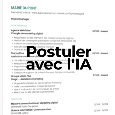 Utiliser l'IA pour postuler efficacement (image de couverture format carré)
