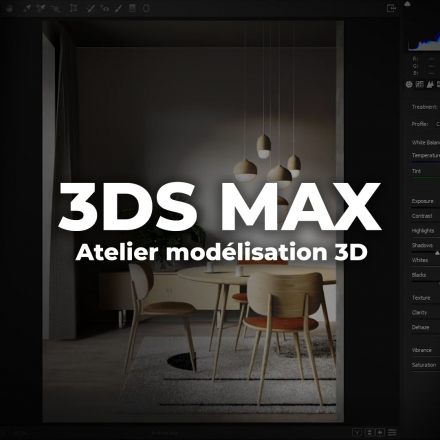 3ds Max 2022 - Atelier scène 3D d&#039;architecture d&#039;intérieur