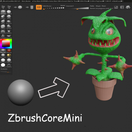 Apprendre la sculpture avec ZbrushCoreMini