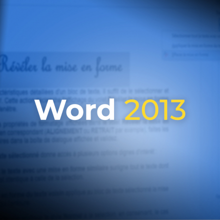 Formation Word 2013 - du Niveau initiation à perfectionnement