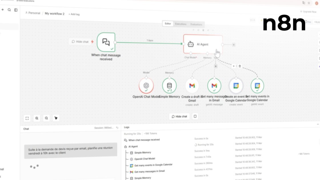 Créer un agent IA autonome avec n8n – Formation pratique | Elephorm