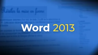 Formation Word 2013 - du Niveau initiation à perfectionnement