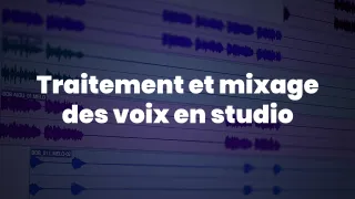 Techniques de traitement et de mixage des voix en studio