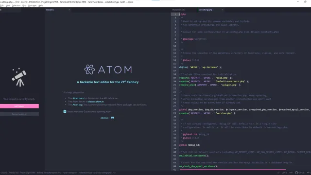 éditeur de code IDE, atom