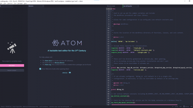 éditeur de code IDE, atom
