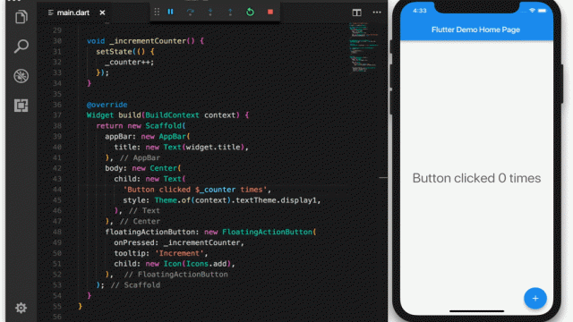 Flutter demo code Dart