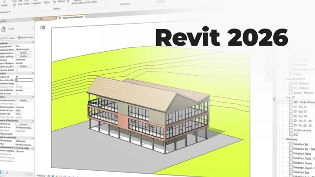 Revit 2026 - Rendu photoréaliste et visite virtuelle 