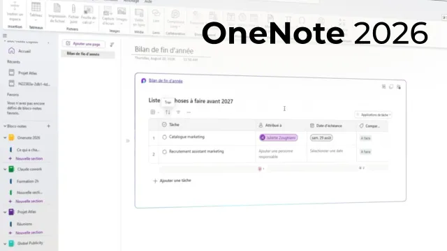 Maîtriser Microsoft OneNote 2026