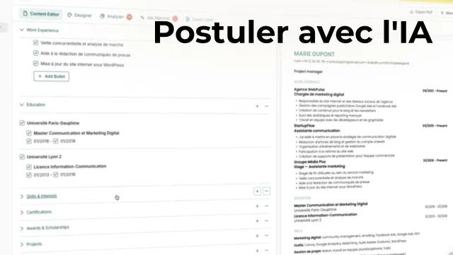 Utiliser l’IA pour postuler efficacement à une offre d'emploi