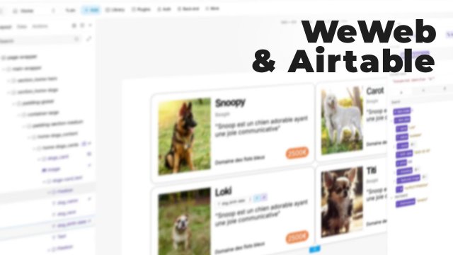 WeWeb & Airtable - Introduction Marketplace No-Code