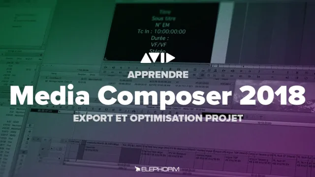 Apprendre Avid Media Composer 2018 - Export et optimisation projet