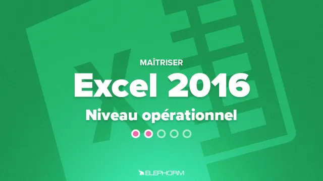 Apprendre Excel 2016 - Niveau opérationnel