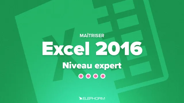 Maîtriser Excel 2016 - Niveau expert