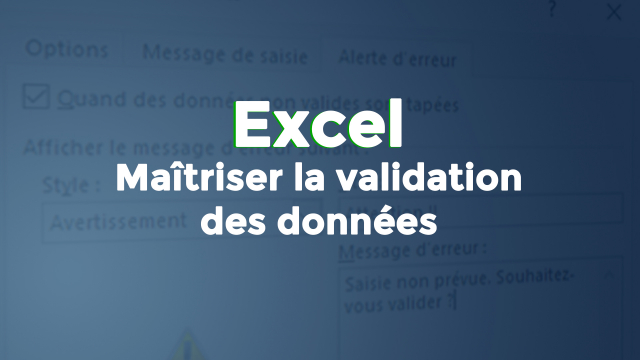 La validation des données : Guider et restreindre la saisie