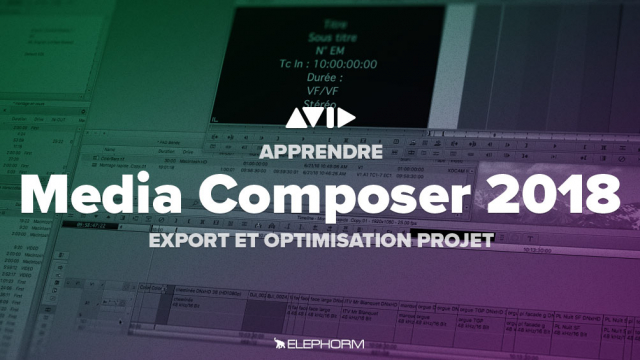 Apprendre Avid Media Composer 2018 - Export et optimisation projet